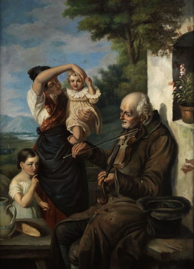 Old Beggar Musician by Joseph Haier